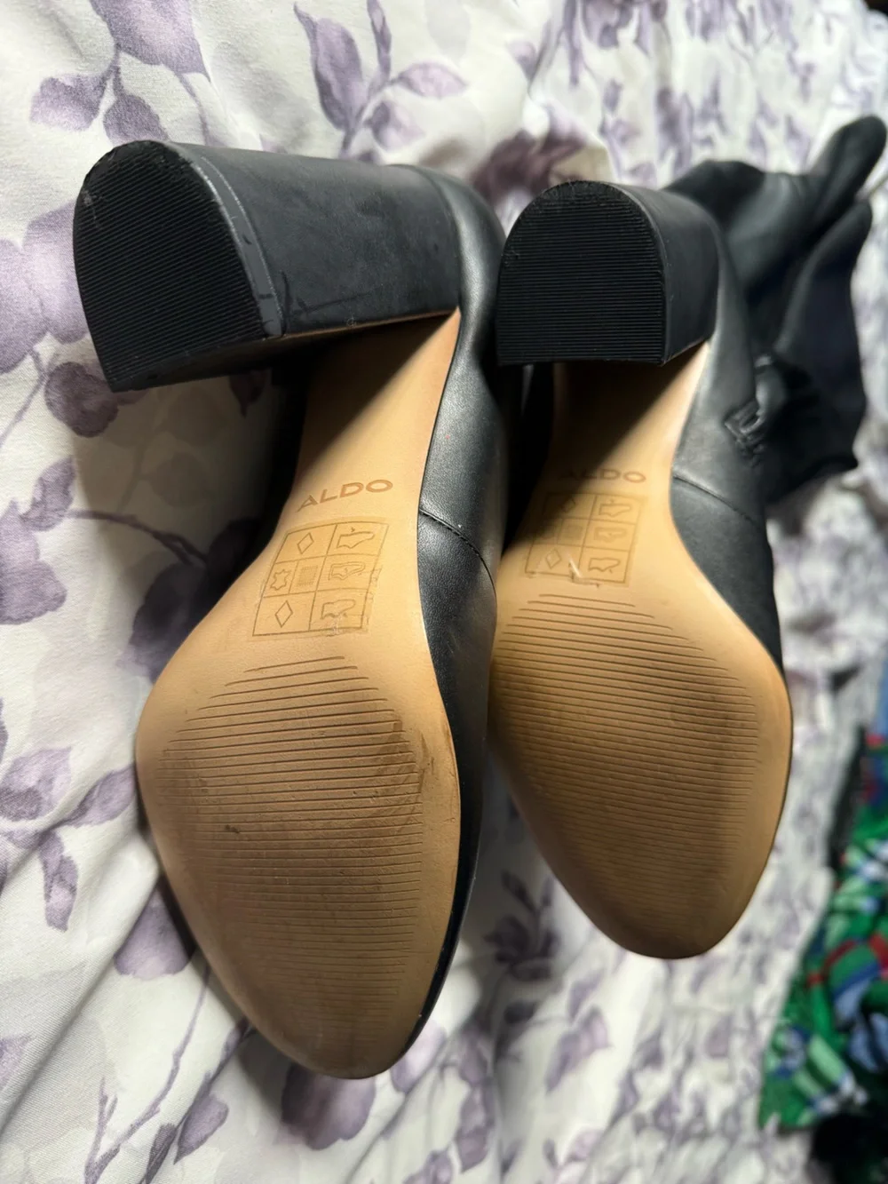 Aldo Over-the-Knee Block Heel Boots - Picture 5 of 8